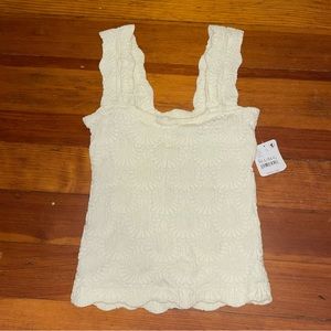 Free People Ivory Love Letter Cami M/L